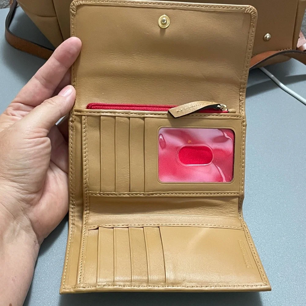 Dooney & Bourke Camel Leather Wallet - Picture 2 of 3